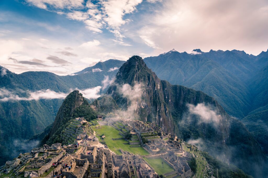 Machu Picchu citadel with Huayna Picchu behind